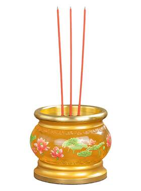 琉璃电子香炉供奉财神插电蜡烛