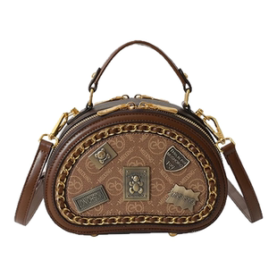 Clean Knоck复古手提包女包2026新款时尚女士小圆包单肩包斜挎包