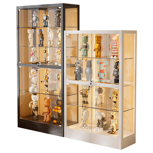 安居客手办展示柜客厅透明陈列柜家用防尘收纳置物架多层玻璃柜子