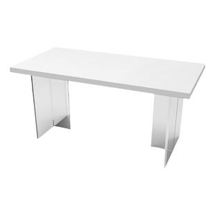 亚克力悬浮岩板餐桌轻奢现代简约饭桌家用小户型长方形餐桌椅组合