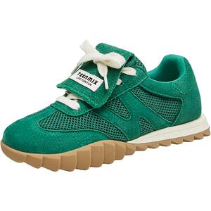 天美意小酷盖厚底翻盖阿甘德训鞋女复古运动鞋2024秋新款KG048CM4