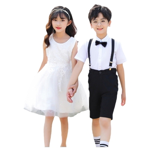 幼儿园毕业照礼服儿童合唱团演出服公主裙连衣纱裙舞台表演服套装