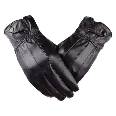 2025新款男士绵羊皮手套耐用防水冬季骑行真皮开车加绒加厚保暖女