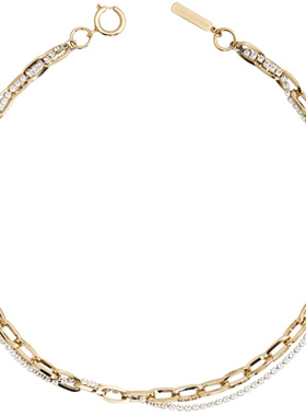 justineclenquet金色双层项链女