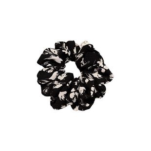 简约复古印花大肠发圈优雅气质时尚缎面扎发发圈百搭碎花头绳发饰