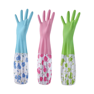 短款秋冬季不加绒手套厨房家务清洁加厚长胶皮耐用耐磨洗碗洗衣服