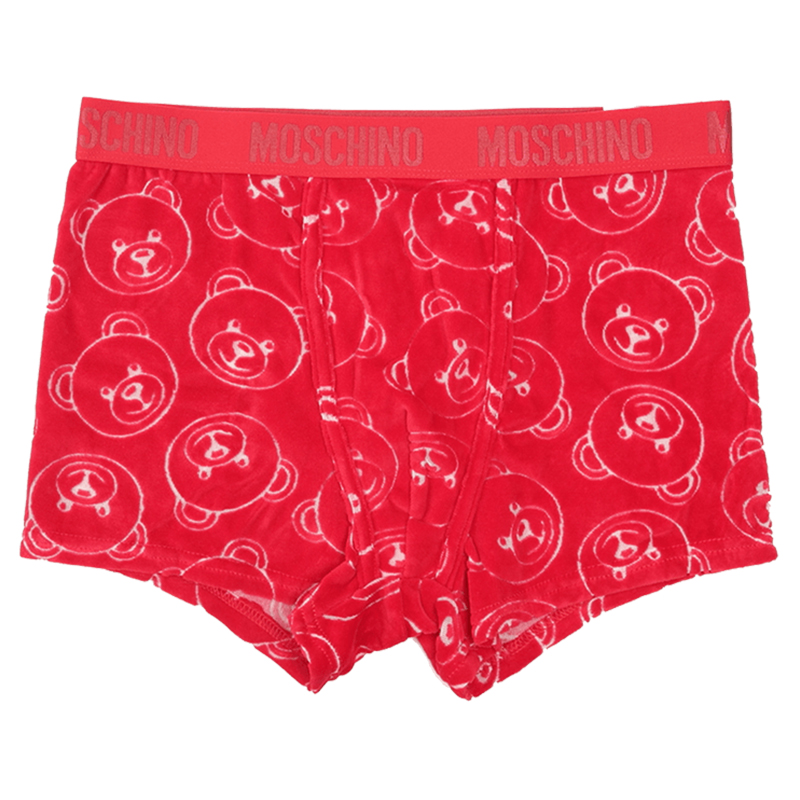 正品 Moschino 莫斯奇诺 小熊 男士灯芯绒保暖四角裤 A4762 8130