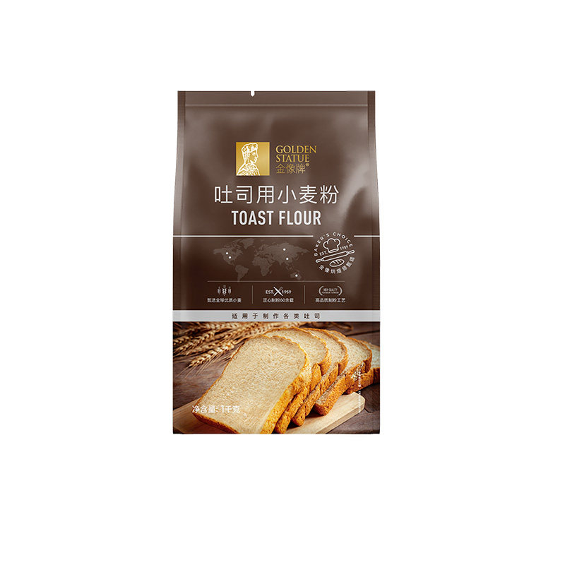 金像牌吐司粉1kg*3 小麦面包粉高筋面粉披萨烘焙家用面包机粉6斤