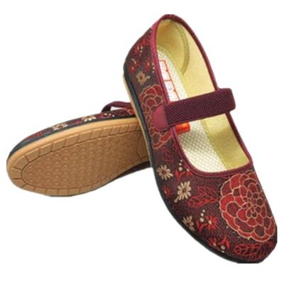 奶奶鞋小码平底老太太防滑老人鞋