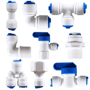 净水器接头配件2分快接三通弯头家用直饮水3分通用食品级开关球阀