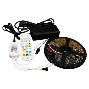 低压12v可编程ws2811b幻彩跑马灯ktv酒吧声控感应氛围灯带led灯条