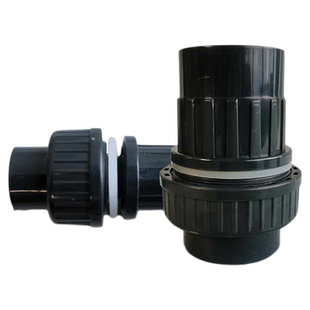 鱼缸上下水口管件内外丝接头对夹式水箱水族溢流底滤PVC水管配件