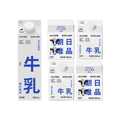朝日唯品成分无调整牛乳组合