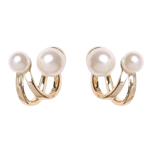 珍珠耳环2025年新款潮小众设计感高级水钻耳钉女纯银气质时尚耳饰