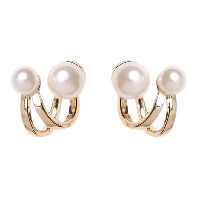 伊灿日韩S925银针水钻珍珠耳饰