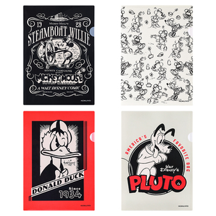 【迪士尼1OO周年系列】国誉kokuyo单片文件夹四色套装单片文件夹A4纸塑料单页夹插页文件袋档案资料试卷整理