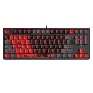 双飞燕血手幽灵T87三变速光轴机械双拼色键帽87键盘电竞游戏静音