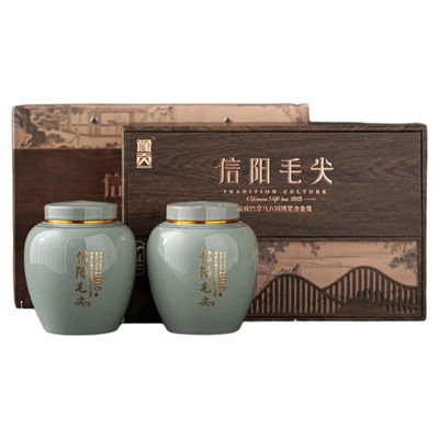 豫贡信阳毛尖2026年新茶250g头采明前嫩芽茶叶礼盒特级绿茶伴手礼