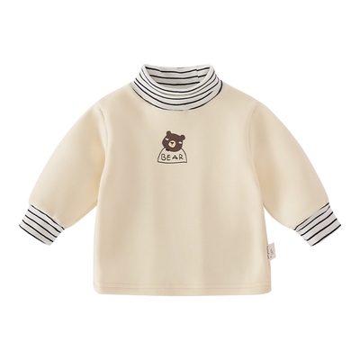 [锁温抑菌]女童高领T恤儿童秋冬加厚上衣宝宝秋季小童加绒打底衫