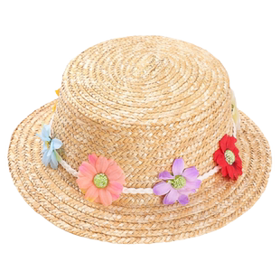 宝宝帽子夏季韩版亲子遮阳草帽儿童沙滩太阳帽男童防晒帽女童凉帽