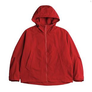 AOGZ高街风红色连帽夹克男女生2026新款春季百搭潮牌工装冲锋外套