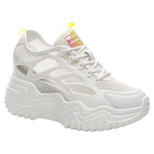 8cm内增高网鞋女款2026新款夏款白色网面休闲运动小白鞋轻便透气