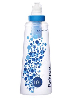 Katadyn康迪BeFreeAC0.6 1L过滤净水瓶水袋徒步露营便携过滤器杯