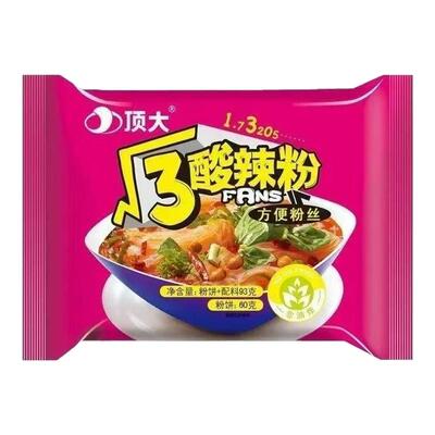顶大酸辣粉根号3粉丝93g非油炸