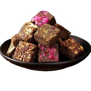 纯手工云南玫瑰花黑糖块甘蔗红糖姜大姨妈气血月经黑糖块产后月子