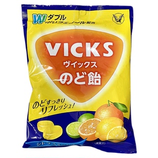 日本直邮大正VICKS润喉糖清新薄荷花香葡萄柠檬柑橘密封袋装糖果