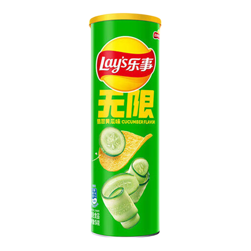 乐事薯片 黄瓜味104克* 6罐 2罐 番茄原味烧烤多口味休闲零食小吃