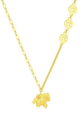 vana马上有钱项链小马吊坠纯银女