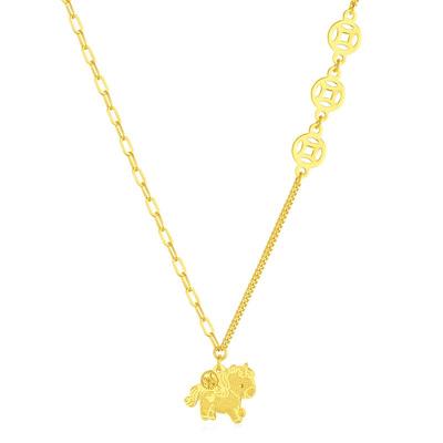 vana马上有钱项链小马吊坠纯银女