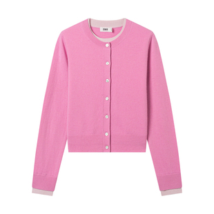 陈都灵同款|商场同款森马针织衫女冬短款假两件羊毛衫新款打底衫