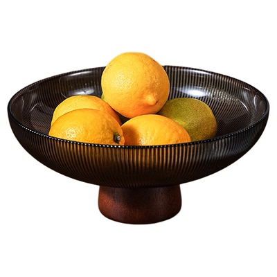 井橙高级感玻璃北欧风水果摆放盘