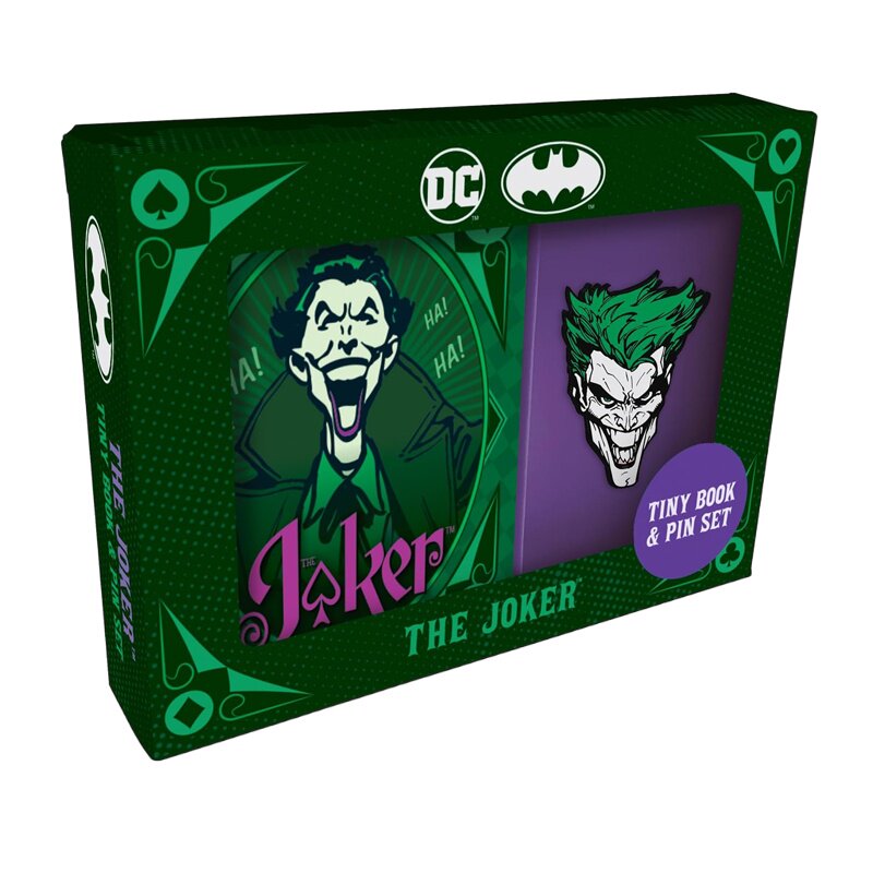 英文原版 迷你版 DC漫画：小丑小书和别针套装 DC Comics: The Joker Tiny Book and Pin Set  图书周边
