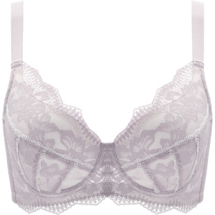 糖粒大码内衣女胖mm大胸显小聚拢上托收副乳防下垂调整型薄文胸罩