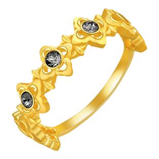 justgold镇金店欧庭魅影黄金足金戒指1727821Y