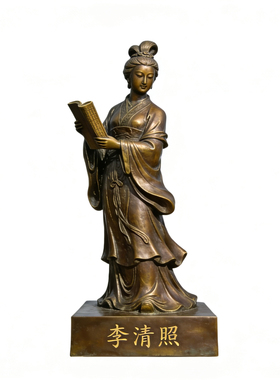 铸铜金属诗人景区园林雕塑定制