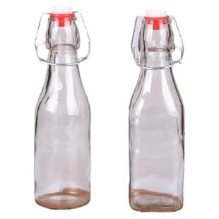 酒吧百科调酒师自制泡酒瓶酿酒瓶密封瓶果汁瓶玻璃带扣瓶方形圆形