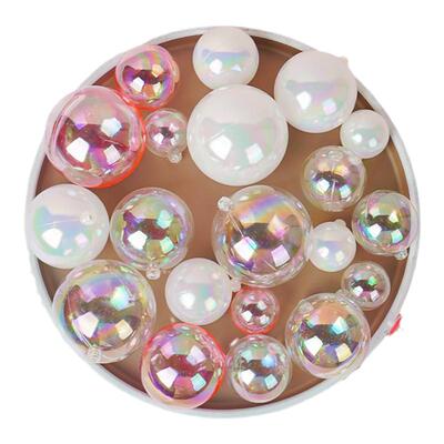 网红幻彩炫彩泡泡球七彩透明球圣诞球生日蛋糕派对甜品台装饰品