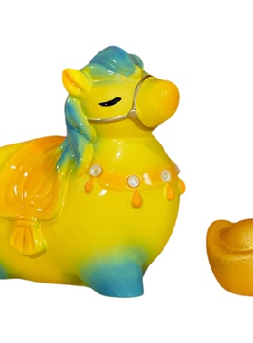 2026马年唐三彩小胖马盲盒摆件