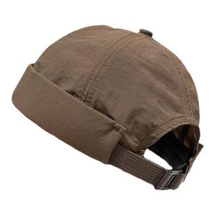 速干瓜皮帽男薄款夏季网红雅痞地主帽女日系无檐西瓜帽光头水手帽