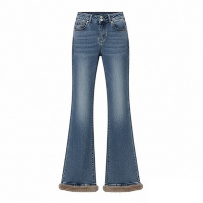 大码女装韩版复古时尚牛仔裤女裤