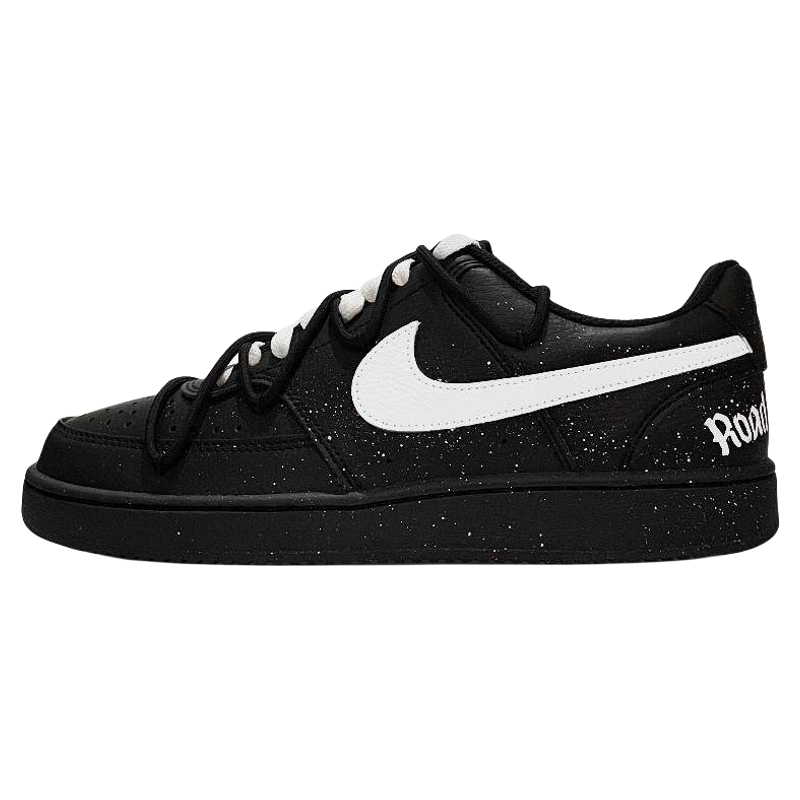 球鞋定制 Nike Court Vision Low 小众泼墨黑白武士低帮男女板鞋