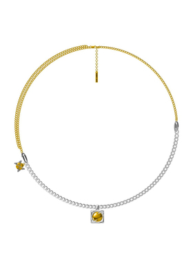 HUMIDCAVE中性双色链条拼接小众