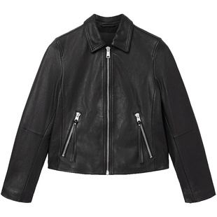 ALLSAINTS女士简约修身皮衣Danbury夹克外套2025冬新款W057LD