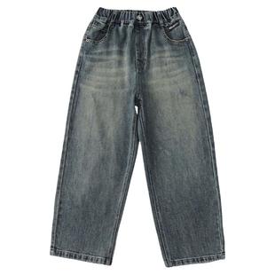 男童裤子春秋款2025新款中大童牛仔裤男孩休闲洋气儿童装春装长裤