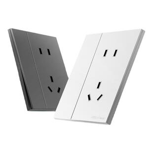 暗装86型底盒通用左一开五孔插座带开关面板单控/双控开关家用10A