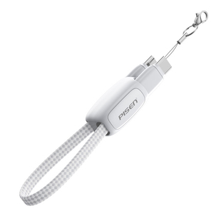 品胜手机数据线ctoc双头C挂绳30cm便携短线60W双向快充typec转typec编织充电器线适用于苹果15/16/17华为安卓